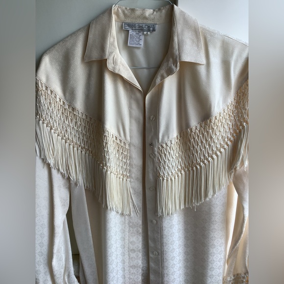 EUC vintage silk western blouse - Picture 4 of 16